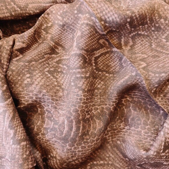 Realisation Par The Gia in Python Women Silk Maxi Dress Round Neck Long Sleeve - Picture 12 of 12